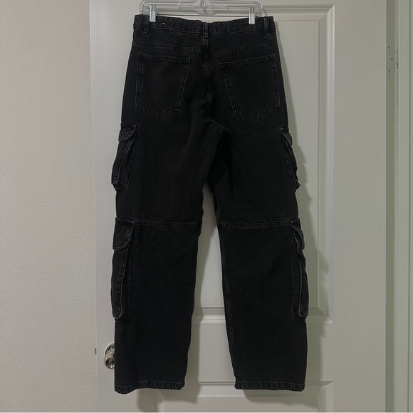 Men’s Zara Utility Cargo Jeans Size 31 - Black - Picture 7 of 15